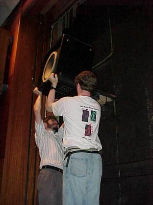 Taking down the speakers
